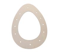 BESTYASH Wooden Easter Egg Shaped Wreath Frame DIY Floral Arrangement Base for Holiday Wedding Decorations Blank Macrame Ring for Spring Craft Projects