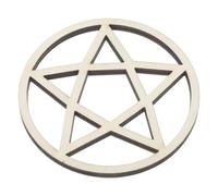 BESTYASH Wooden Pentacle Altar Ornament Tray Natural Wood Altar Decor for Religious Ceremonies Compact Crystal Stand and Sacrifice Supply Holder Wiccan Adornment for Home and Ritual Use