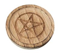 BESTYASH Wooden Pentagram Candle Holder Decorative Tealight Stand for Home Elegant Table Centerpiece for Indoor Outdoor Use for Divination Table
