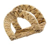 BESTYASH Woven Gourd Grass Napkin Holder with Marble Base Freestanding Upright Napkin Stand for Kitchen and Dinner Party with Wide Application and No Burr Design