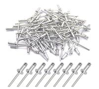 BESTYCHAO 100pcs Aluminium Blind Rivet 4.8mm x 12.7mm, Open End Rivet Pop Rivet, Pack of 100 (Silver)