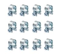 BESTYCHAO 12pcs Hose Clip Mini Fuel Line Hose Clamps for Plumbing, Wire, Cable (11-13mm)