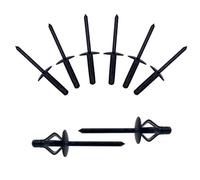 BESTYCHAO 60pcs Tri-Fold Exploding Large Head Aluminum Blind Rivet Pop Rivet Rivets - Black(4.8x21mm)