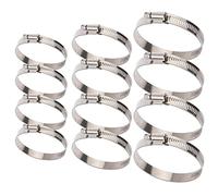 BESTYCHAO Clamp, 12pcs Stainless Steel Hose Clips Worm Gear Hose Clamps - 27-51mm, 52-76mm, 78-102mm