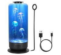 BestYiJo Jellyfish Lamp, Jelly Fish Light Lamp Aquarium Light Mood Lighting with 7 Colour Changing, 2 Modes Lighting for Decor Home Office Relax Night Great Gifts for Kids Adults