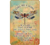 Bestylez Home Office Kitchen Sign Outlander decor Gifts For Women Girls Mom - Sing Me a Song of a Lass, 12 x 8 Inch (519)