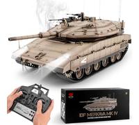 BESTYMXY RC Tank HengLong IDF MERKAVA MKIV, 1:16 Merkava Main Battle Tank MK4 Model, 2.4ghz Remote Control Vehicle with Sound & Light for Ages 14+