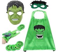 BESTZY A-vengers Capes Set, Cosplay Costume Halloween Costume Launcher Wrist Toy Cartoon Mask Launcher Glove Children Fancy Dress Costume Cosplay Props Gift for Kids Birthday Party Christmas