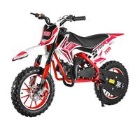 BESUFY 49cc 2-Stroke Kids Dirt Bike, Gas Power Motocross, Off Road Mini Motorcycle, Pocket Motorbike with Front Rear Disc Brakes, Racing Max Speed 30KM/H Red