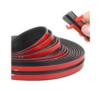 BESULEN 26 Ft Car Windshield Weather Stripping, 14mm+19mm T Shape Adhesive Rubber Seal Strip, Auto Sunroof Sealing Gasket, Front Rear Windshield Trim Stripping Leak Sound Proofing Weatherstrip