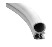 BESULEN Car Door Rubber Seal Strip with Side Bulb, 9.8' U-Shape Weather Stripping Soundproofing Edge Guard Trim, Universal Auto Accessories for Cars, Trucks, Boats and Home Applications (9.8'/White)