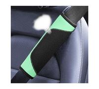 BESULEN Car Seat Belt Pads Cover, 2 Pack Leather Mesh Universal Seatbelt Shoulder Strap Protector, Soft Harness Pad Safety Belt Cover for Comfortable Driving, Car Interior Accessories (Green)