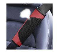 BESULEN Car Seat Belt Pads Cover, 2 Pack Leather Mesh Universal Seatbelt Shoulder Strap Protector, Soft Harness Pad Safety Belt Cover for Comfortable Driving, Car Interior Accessories (Wine Red)