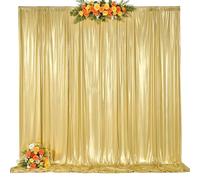 Besutolife 30×10 FT Gold Sequin Backdrop Curtains, Wrinkle Resistance Wedding & Party Backdrop Drapes with Anti-Shedding Glitter, Photo Background for Birthdays, Graduations, Baby Showers, Christmas