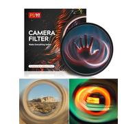 Besvalo Camera Vortex Effect Filter, 67MM Prism Film Whirlpool Special Effects Glass Lens Photography Accessories for DSLR Cinematice Video and Photo, Filter Pouch Included