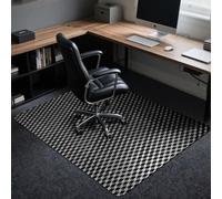BesWin Office Chair Mat for Carpet, 120x150cm Non-slip Large Computer Desk Chair Mat for Low Pile Carpets, 2.2mm Thick Plastic Carpet Protector for Rolling Chairs, Easy Glide, Easy to Clean
