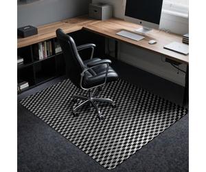 BesWin Office Chair Mat for Carpet, 120x150cm Non-slip Large Computer Desk Chair Mat for Low Pile Carpets, 2.2mm Thick Plastic Carpet Protector for Rolling Chairs, Easy Glide, Easy to Clean