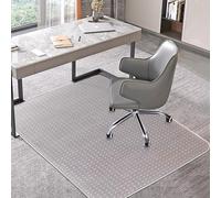 BesWin Office Chair Mat for Carpet, 90 x 120 cm Transparent Plastic Carpet Protector for Low Pile Carpets, 2.2mm Thick Non-Slip Desk Chair Mat for Carpeted Floors, Easy Glide and Flat Without Curling