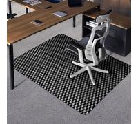 BesWin Office Chair Mat for Carpet, 90x120cm Non-slip Computer Desk Chair Mat for Low Pile Carpets, 2.2mm Thick Plastic Carpet Protector for Rolling Chairs, Easy Glide, Easy to Clean