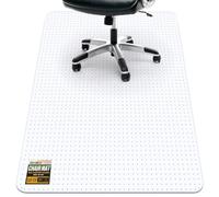 BesWin Office Chair Mat for Carpet, 91 x 122 cm Heavy Duty Non-slip Carpet Protector Chair Mat for Home Office, Transparent Chair Floor Protection Mat with Studs, Ship Flat and Easy Chair Movement