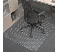 BesWin Office Chair Mat for Carpets, 75x120cm PVC Clear Carpet Floor Protector with Non-Slip Studs for Low Pile Carpets, 2.2mm Thick T shape Heavy Duty Desk Chair Mat for Home Office Rolling Chair