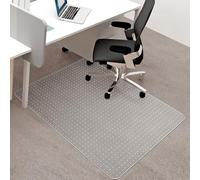 BesWin Office Chair Mat for Carpets, 75x120cm PVC Desk Chair Mat for Low Pile Carpeted Floors, Heavy Duty Carpet Floor Protector for Home Office Rolling Chair, Transparent, Easy Glide