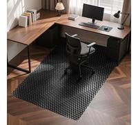 BesWin Office Chair Mat for Hard Floors, 120x150cm Heavy Duty Large Computer Desk Chair Mats for Hardwood Floor, Anti-Slip Under Chair Floor Protector Mat for Home Office, Gaming - Black