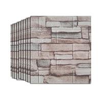 Beswitory 3D Brick Wallpaper Wall Stickers - Self-Adhesive and Waterproof Foam Panels, Easy to Install Peel and Stick Design for Home Decor, Roman, 30-Pack