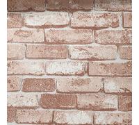 Beswitory 3Roll 3D Rustic Red Brick Effect Wallpaper Brick Pattern Anti-Fouling Texture Bookcase Vintage Slate Home Decoration Wall Paper for Adults Kids Bedroom Living Room Hallway Stairs Lounge