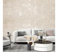 Beswitory Concrete Wallpaper Light Brown Cement with Metallic Silver Glitter Textured Wallpaper Feature Retro Decorative Luxury Wall Paper Roll for Adults Bedroom Living Room Hallway Stairs Lounge