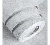 Beswitory Grey Wallpaper Plain Grey Textured Geometric Vertical Stripe Textured Wallpaper Modern Minimalist Design for Adults Boys Bedroom Living Room Hallway and Stairs