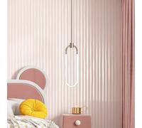 Beswitory Light Pink Wallpaper Feature Embossed Vertical Stripe Wallpaper Luxury Nordic Modern Wall Paper Free No Match Pattern for Living Room Bedroom Kitchen TV Background