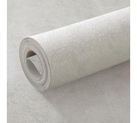 Beswitory White Concrete Effect Wallpaper White Thick Textured Distressed Concrete Design Industrial Cement Wallpaper Decorative Luxury Wall Paper Roll Living Room Hallway Bedroom Wallpaper