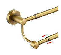 BESy Adjustable 16-26 Inches Double Bath Towel Bar for Bathroom SUS304 Stainless Steel Towel Holder, Hotel Style Wall Mount with Screws Hand Towel Bar Towel Rack Rod Hanger, Antique Brass