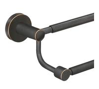 BESy Adjustable 16.5-28.5 Inches Double Bath Towel Bar for Bathroom SUS304 Stainless Steel Towel Holder, Hotel Style Wall Mount with Screws Hand Towel Bar，Towel Rack Rod Hanger, Oil Rubbed Bronze