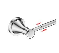 BESy Adjustable 16 to 26 Inch Bath Towel Bar Rack for Bathroom Towel Holder, Wall Mounted Towel Bar Rod Hanger Bathroom Hardware Accessories Hotel Style, Stainless Steel, Polished Chrome