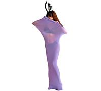 BESYFAY Women Men Sexy Plus Size Nylon Sheer Bodystocking High Elastic Sleeping Bag for Full Body Socks