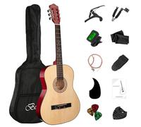 BESYOU Acoustic Guitar 38" Wood Guitar with starter kit-Travel Gig Bag, Tuner,guitar pick with Beginner Set for Kids/Adults -Natural