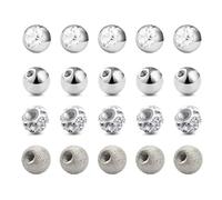 Besyvvin 20pcs Silver Piercing Balls 3mm Stainless Steel 1.2mm Replacement Balls Spike Black Gold for 16G Lip Eyebrow Septum Piercing