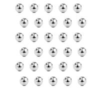 Besyvvin 30pcs Piercing Balls 16G Stainless Steel 3mm Silver Replacement Balls for Lip Belly Tongue Eyebrow Septum Piercing