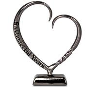 BESZONE 6 Year Anniversary Iron Gifts for Her, 6th Wedding Anniversary for Couples Gifts Steel for Him Wife Husband Men, Hand Forged Heart Iron Steel Art Keepsake Home Decor