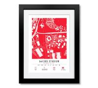 bet365 Stadium Map Minimalist A4/A3 Poster Photo Print Framed Gift Stoke City (A4 Black Framed & Mounted)