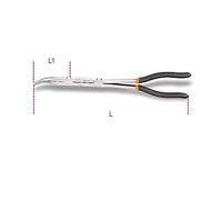 Beta 10090059 Model 1010 L/DP Knurled Double Swivel Nose Pliers, 336mm Bent X/long