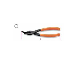 Beta 10330017 Model 1033 180 Internal Circlip Pliers, Bent Pattern, 45deg, Pvc-coated Handles for 19-60mm Circlips, 180mm