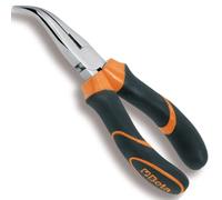 Beta 11680036 Model 1168 BM160 Bent Needle Knurled Nose Pliers, Bi-material Handles, 160mm Extra Long