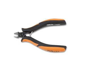 Beta 11830101 Model 1183 BM Diagonal Semi-flush Cutting Nippers, Rounded Tips, Bi-material Handles, 120mm