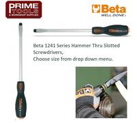 Beta 1241 Series Hammer Thru Slotted Screwdriver, Choose Size From Drop Down