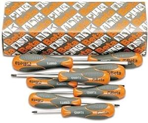 Beta 12980308 Model 1298 RTX/S8 Screwdrivers for Tamper Resistant, Torx Head Screws, 8 Pieces