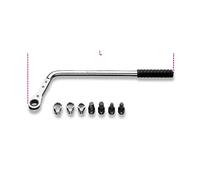 Beta 14770051 Model 1477 K/7 Kit with Bent Reversible Ratcheting Wrench and Bits