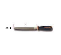 Beta 17190027 Model 1719Bm A6/M Half Round Second Cut File, Plastic Handles, 6"/150mm